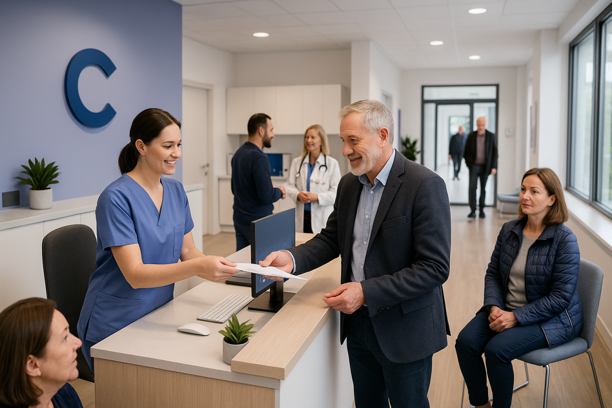 AI-powered agent automating appointment scheduling for UK GP clinic