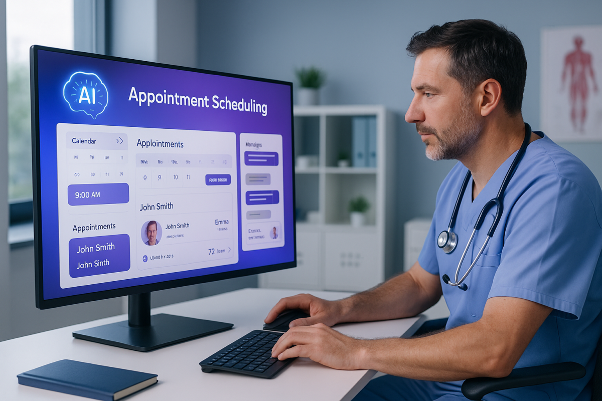 AI software processing insurance claims in medical practice UK