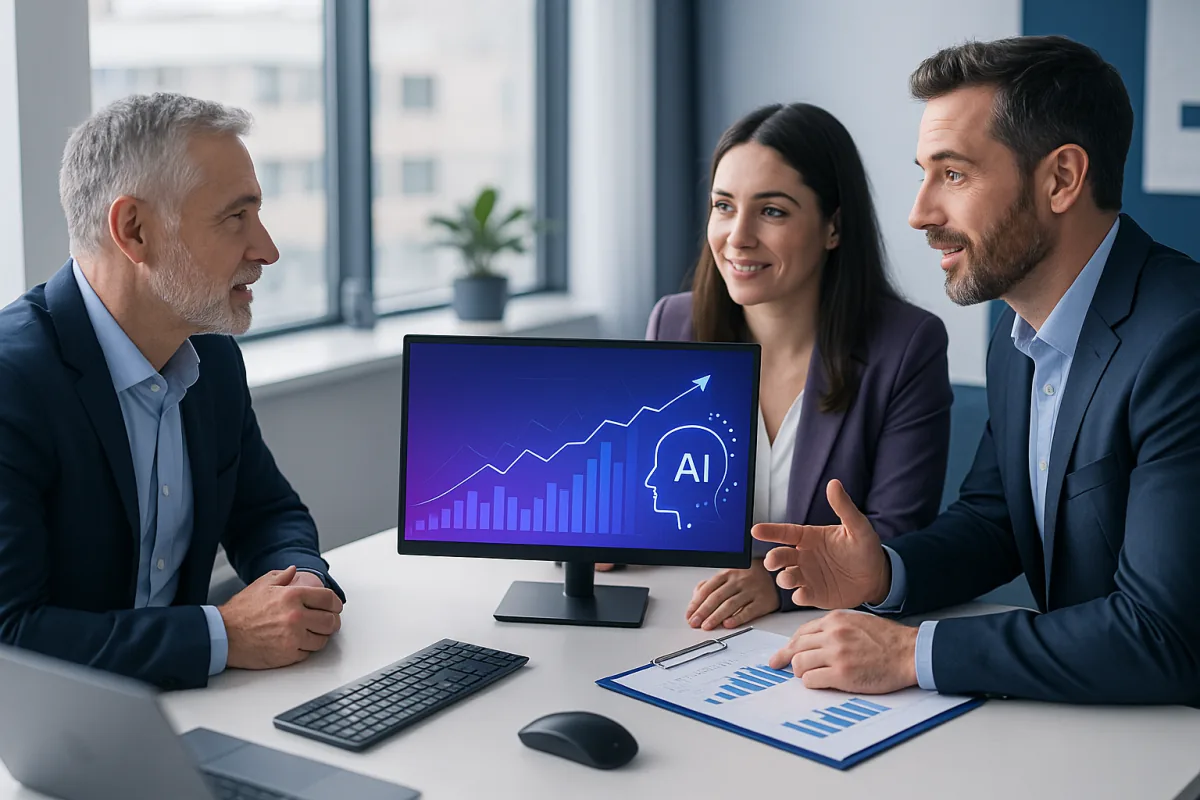 UK financial services team using AI automation software