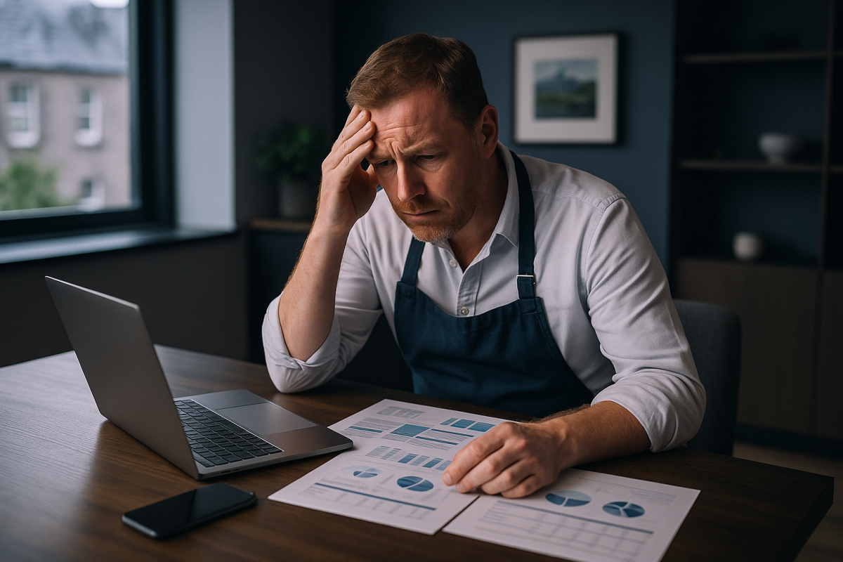 AI chatbot assisting a customer at a UK cafe