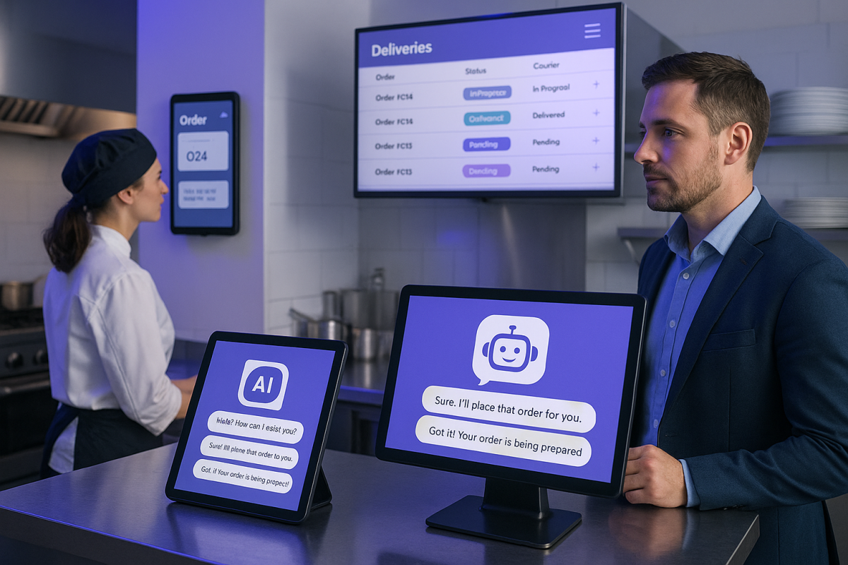 Graph of increased restaurant orders from AI automation the UK