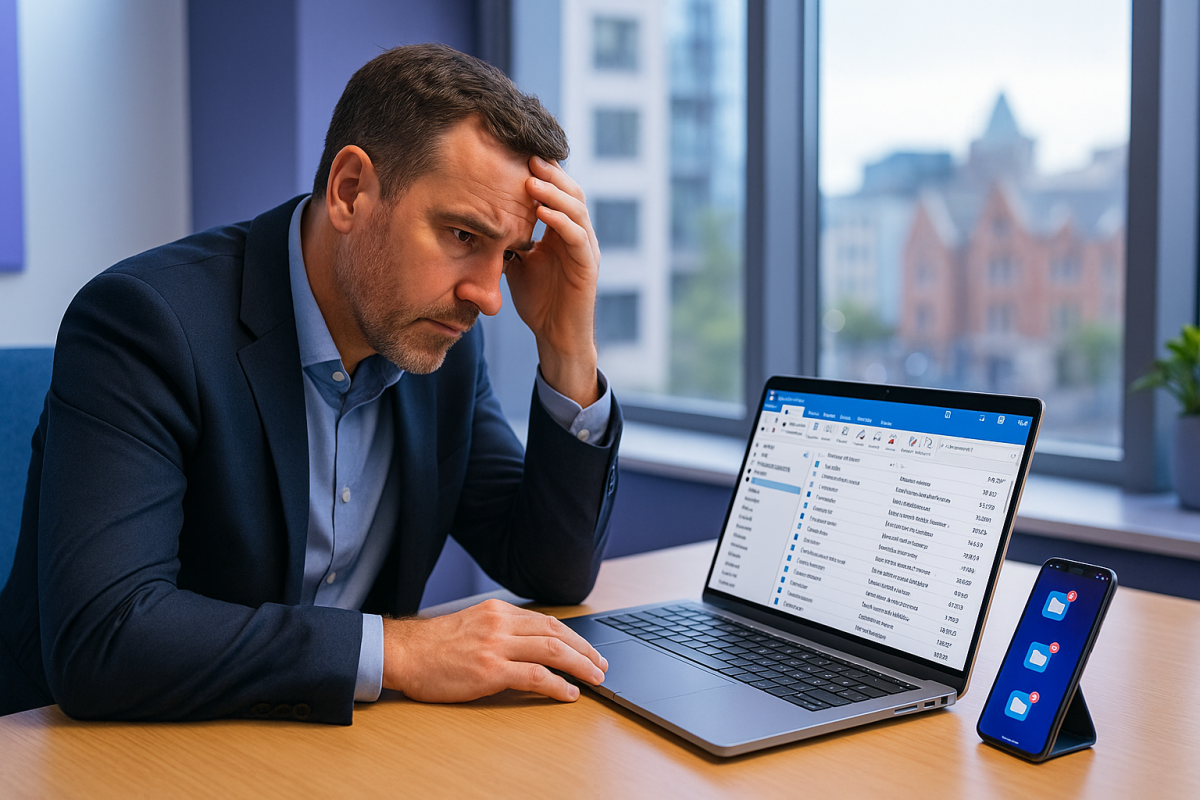 AI inbox automation UK in Microsoft 365 Outlook with colour-coded triage