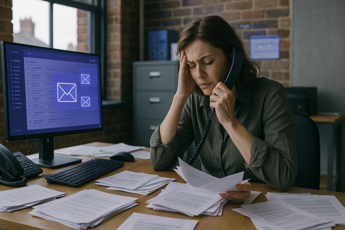 AI call handling UK dashboard with 24/7 call answering and appointment booking