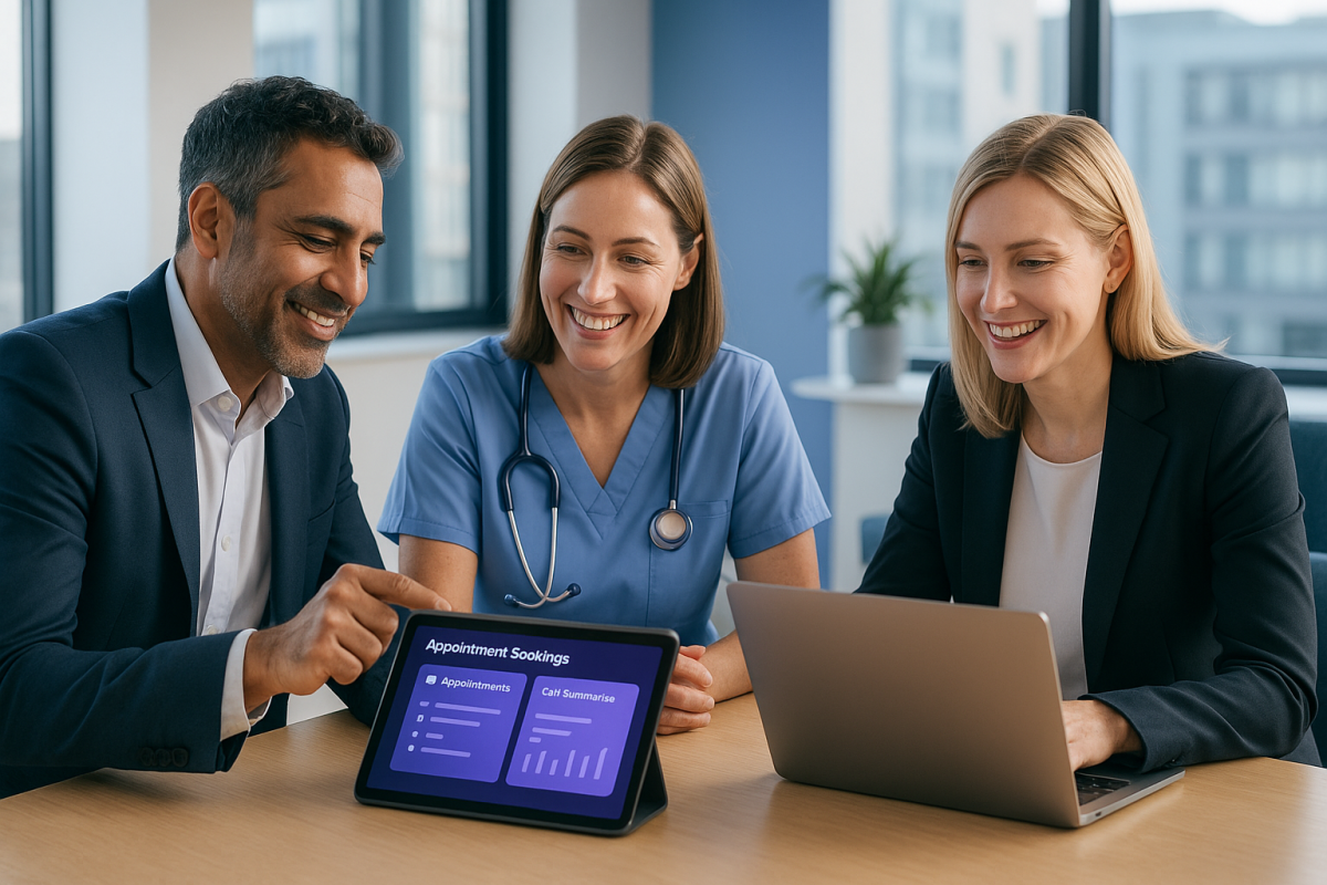 AI automation UK: missed call reduction and lead conversion chart